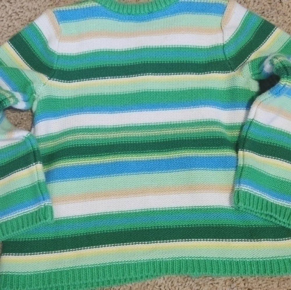 A Children's‎ Place 3T Striped Sweater Cardigan Christmas Holiday Grinch